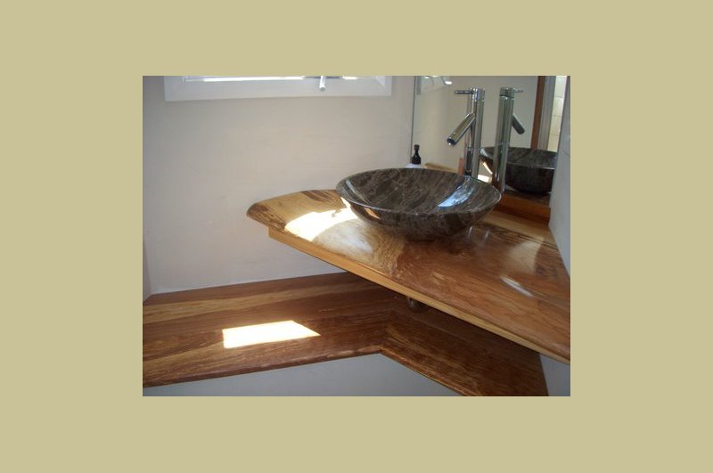 Handcrafted wooden counters