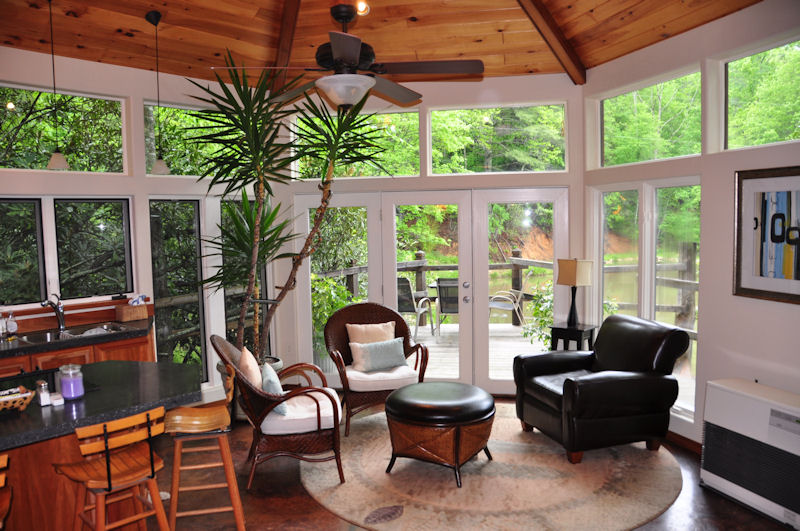 Main living space and kitchen